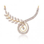 Beautifully Crafted Diamond Necklace & Matching Earrings in 18K Yellow Gold with Certified Diamonds - TM0527P